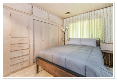 one of the bedrooms at our rental home