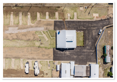 aerial view of our rv park