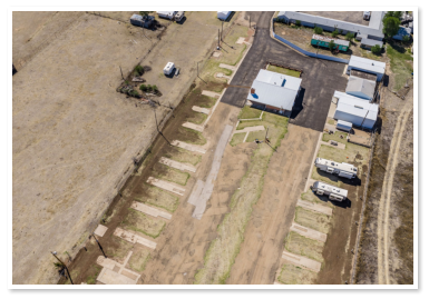 aerial view of our rv park