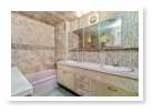 one of the bathrooms in our rental home