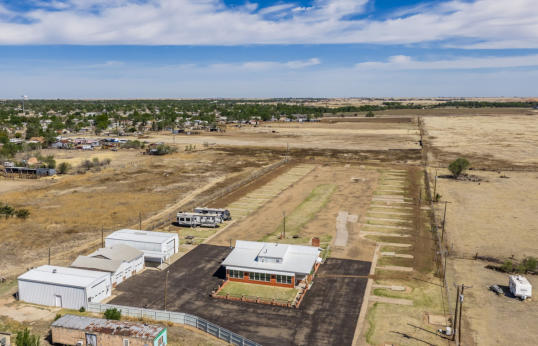aerial view of our spacious sites that will accomodate big rigs